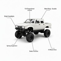 Camionnette RC 4x4 télécommandée, style vintage, tout-terrain, avec barre de protection, homologuée EN71 CE, jouet de qualité supérieure pour adultes