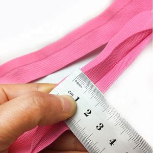 Custom Logo 1 1/2\" Width Woven Elastic <b>Webbing</b> Special 2-Color with Opening Edge on 1 or 2 Sides - Product Image 4