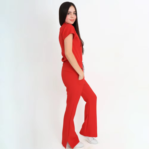 Ensembles de blouses et pantalons de jogging modernes unisexes en rayonne tissée, conçus sur mesure, écologiques, pour infirmières et femmes - Product Image 4