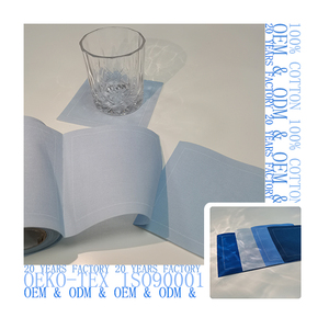 Pamuk özel kişiselleştirilmiş bez havayolu mavi tek kullanımlık Bar pamuk kumaş peçete rulo için peçete yırtıp - Product Image 2