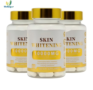 Capsules blanchissantes pour la peau, antioxydantes naturelles, 10000 mg de glutathion, collagène, vitamine C, pour éclaircir la peau foncée des femmes - Product Image 1