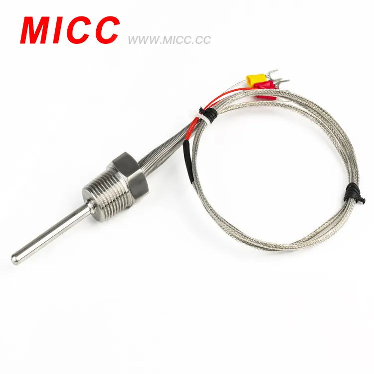 MICC जम्मू प्रकार M6 पेंच जांच Thermocouple तापमान सेंसर के लिए 2M केबल के साथ औद्योगिक तापमान नियंत्रक