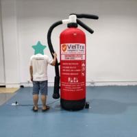 Extincteur gonflable LED de 2,5 m, grand modèle, thème sécurité incendie, accessoire publicitaire pour affichage en centre commercial/exposition/festival/événement de marque