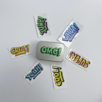 Logo d'étiquette personnalisée autocollant de transfert UV étanche en PVC transparent pour bouteille