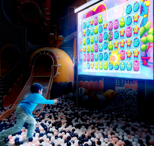 Juegos Interactivos con Proyector, Proyección Holográfica <span class=keywords><strong>3D</strong></span> Inmersiva, Sistema Todo en Uno para Juegos Virtuales Infantiles en Piso y Pared - Product Image 4