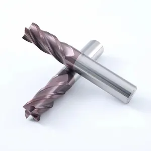 wholesale price 1-20mm 45HRC 50HRC 55HRC 63HRC end milling tool cutter 6mm 4 flutes tungsten carbide end mill cutter