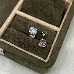 Boucles <span class=keywords><strong>d</strong></span>'oreilles en <span class=keywords><strong>diamant</strong></span> de laboratoire créé IGI VVS personnalisées, <span class=keywords><strong>or</strong></span> massif 10K 14K 18K, argent 925, boucles <span class=keywords><strong>d</strong></span>'oreilles en <span class=keywords><strong>diamant</strong></span> CVD pour homme et femme - Product Image 3