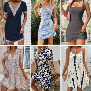 2026 Brand Used <b>Clothes</b> Women's Elegant Women's Casual Short Sleeved Dresses Women's Summer Dresses Clearance Random Shipment - Product Image 5