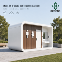 Toilettes portables modernes en panneaux sandwich robustes, écologiques, durables, faciles à installer, pour parcs, appartements, immeubles de bureaux