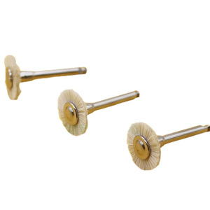 Dental polishing wheel with handle, plush handle, and palm fiber wheel for denture care. - Product Image 1
