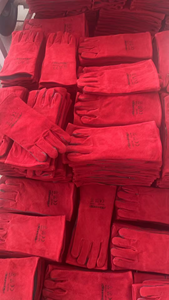 Guantes de Soldadura Resistentes al Calor de 14 Pulgadas con Certificación <span class=keywords><strong>CE</strong></span>, Guantes de Soldadura de Cuero Vacuno con Logotipo Personalizado para Protección de Manos de Soldador - Product Image 5