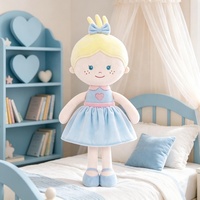 Poupée en tissu doux personnalisée, fille blonde, avec robe à carreaux colorée et unie, vente en gros, fabricant OEM ODM, cadeaux pour enfants