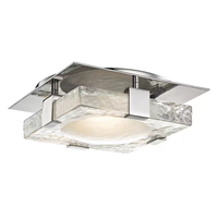 Moderno minimalista de lujo de diseño cuadrado de cristal dormitorio casa habitación abajo luces LED interior Pop luz de techo