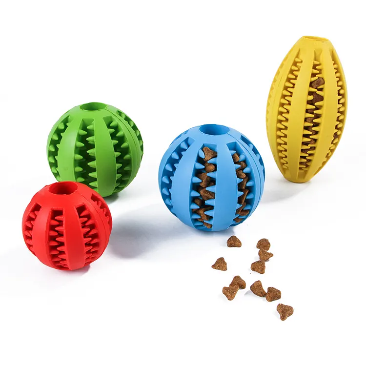 Rubber Pet Cleaning Balls Toys Ball Tooth Balls Food Interactive Pet Dog Chew Toys