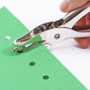 Foska Kích thước nhỏ màu bạc mạnh mẽ Hướng dẫn sử dụng 6mm hình tròn lỗ giấy đục lỗ duy nhất với một tay cầm mỏng dễ dàng - Product Image 2