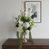 Boule de fleurs artificielles en soie mélangée, faite à la main, de haute qualité, moderne, pour décoration de table de mariage ou de la Saint-Valentin, longue durée