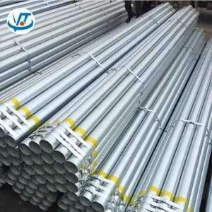 Tubo de acero galvanizado para tubería de estructura ASTM A53 Gr B 25,4x1,5x6000mm