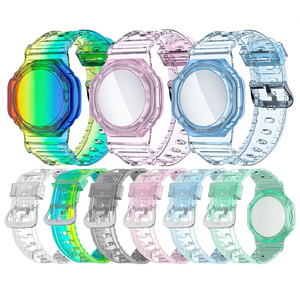 HUANLONG Protection TPU de couleur personnalisée pour bracelet AirTag Étui de protection transparent pour bracelet Airtag - Product Image 2