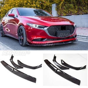 Car Front Bumper <b>Lip</b> Diffuser Spoiler Glossy Black Modification Part for Mazda 3 Axela 2020 Bumper Protector Car Accessories - Product Image 2