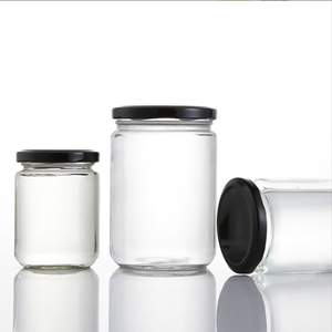 Vendita calda trasparente rotondo bocca larga barattolo di <span class=keywords><strong>vetro</strong></span> barattoli per conserve per marmellata di miele salsa sottaceto con coperchio <span class=keywords><strong>in</strong></span> metallo 250 <span class=keywords><strong>ml</strong></span> <span class=keywords><strong>500</strong></span> <span class=keywords><strong>ml</strong></span> 8 oz 16 oz - Product Image 1