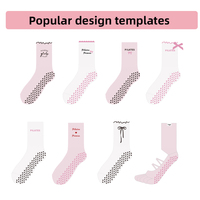Chaussettes de yoga et de Pilates personnalisées à haute élasticité et à semelle creuse pour des sports de plein air confortables et des chaussettes antidérapantes