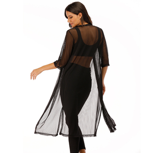 Amzn AE fb eb tiktok oem femmes Occasionnelles Manches Longues <span class=keywords><strong>Maille</strong></span> Maxi <span class=keywords><strong>Cardigan</strong></span> - Product Image 3
