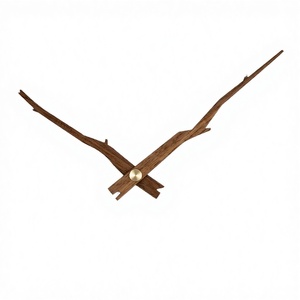 Horloge murale en quartz au design carré moderne à faire soi-même - Aiguilles en bois pour kit d'horloge - Product Image 2