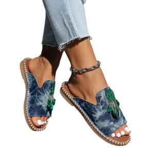 Collezione estiva 2025 taglie forti donna abbigliamento esterno 40-43 <span class=keywords><strong>sandali</strong></span> <span class=keywords><strong>con</strong></span> testa <span class=keywords><strong>corda</strong></span> di canapa antiscivolo maree per pantofole - Product Image 6