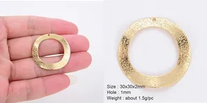 Malocchio, goccia lacrima, in ottone a base di gioielli fai da te ciondolo attaccamento, placcato in vero oro, non facile da offuscare N29 - Product Image 4