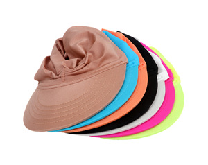 Sombrero de Sol de Verano para Niñas, Gorra de Playa con Cola de Caballo, Gorra de Secado Rápido con Visera para Niños, Protección UV - Product Image 4