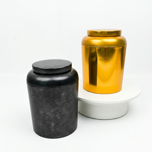 Ready Stock Vintage Round Tea <b>Tin</b> Can Airtight Metal <b>Storage</b> Jar For 120g Tea Dried Tangerine Peel Xiaoqinggan White Tea Gift - Product Image 3