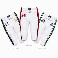 Pantalon de football américain QuestLink personnalisé par sublimation, 7 poches pour protections, très résistant, extensible dans les 4 sens, pour jeunes et adultes