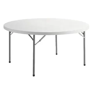 6 Ft 72 Inch 180Cm Groothandel Outdoor Opvouwbare Banketfeest Evenement Bruiloft Ronde Hdpe Plastic Tafel