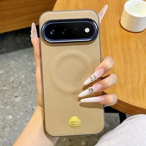 Funda magnética de cuero PU para teléfono, funda a prueba de golpes con marca dorada del Dios de la riqueza para Google Pixel 11 9 10 Pro XL - Product Image 1