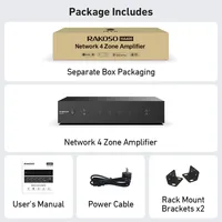 HA400 Amplificateur 4 zones Airplay Équipement audio RJ45 Diffusion de musique locale Multizone Smart Home Audio Amplificateur intégré