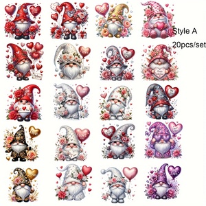 Autocollants vintage faits à la main créatifs pour la Saint-Valentin Gnome elfe arc-en-ciel étoile elfe autocollants décoratifs pour carnet de notes autocollants vintage - Product Image 6