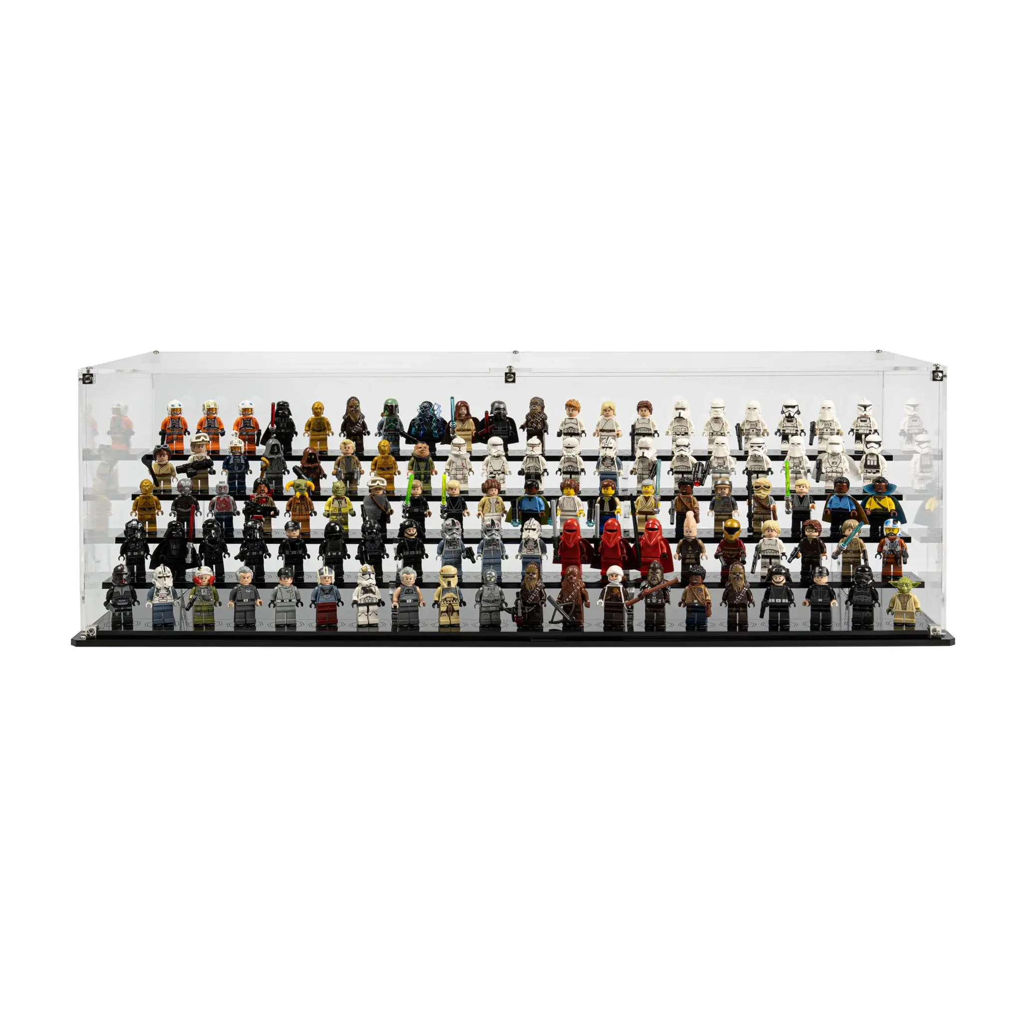 Custom clear 40 Minifigures Acrylic Display Case Minifigure Display