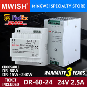 MWISH catu daya rel <span class=keywords><strong>DR</strong></span>-15-5 din, catu daya 5 V 15W 3A cahaya led driver smps 5 volt beralih catu daya untuk cincin RMU Unit utama - Product Image 5