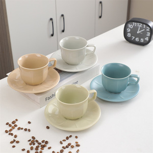 Set Tazza e Piattino in Ceramica Stile Macaron, Tazza per Latte Creativa Stile Instagram, Adatta al Microonde, 280ml, Design di Lusso Leggero per Matrimoni - Product Image 2