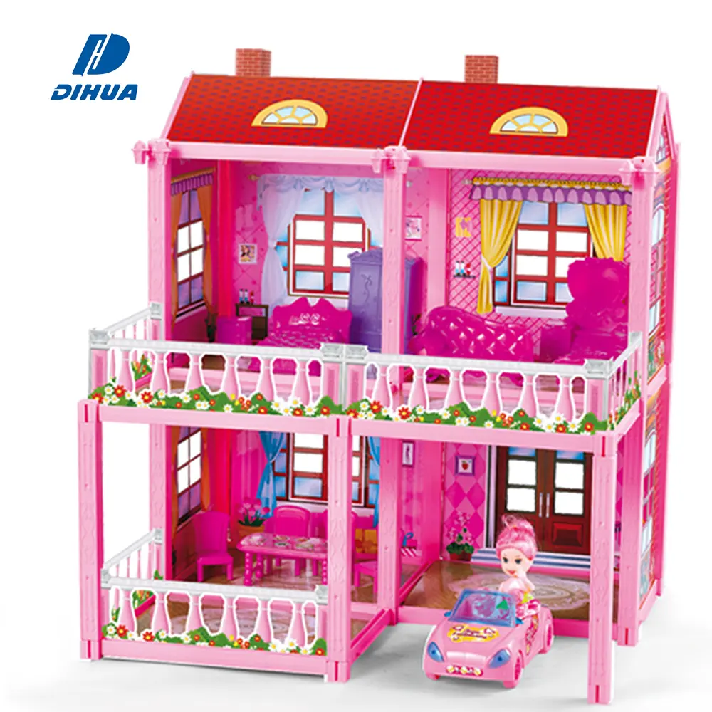 ドールハウスミニチュアDiyガールズハウス子供用ふりプレイセットハウスおもちゃキッズ家具おもちゃ赤ちゃんのおもちゃ