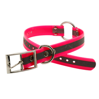 Nouveauté collier de chien en TPU réfléchissant orange fluorescent personnalisé laisse en plastique luxe à la mode chasse animaux Center O