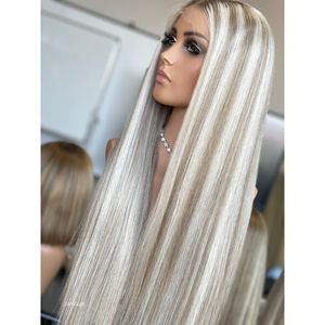 วิกผมตรงสีพีอาโน ความหนาแน่น 400% ขนาด 24 นิ้ว ผมแท้ยุโรปแบบโปร่งใส HD Lace Front ดีไซน์ใหม่ ขายดี - Product Image 6