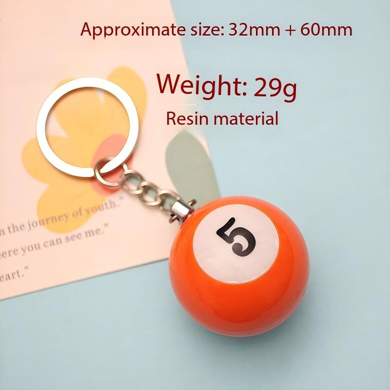 Adorno de bola de billar número 5 naranja