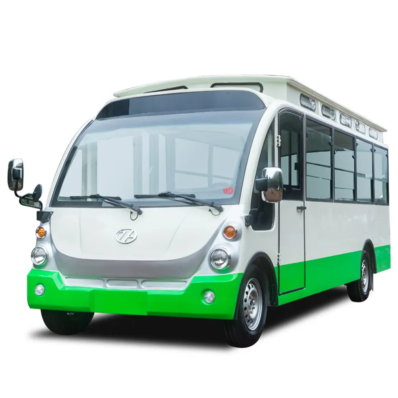 חם מכירה 4 גלגל אוטובוס חשמלי במהירות נמוכה 18 מקומות אוטובוס מיני 11kw ac מנוע הסעות חשמלי לבית הספר