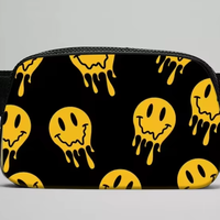 Riñonera Unisex Personalizada Impermeable de Nylon 1L con Cierre de Cremallera y Broche, Ajustable para Uso Cruzado, Ideal para Compras al Aire Libre