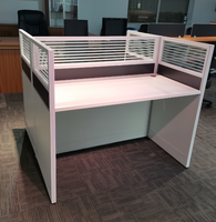 Poste de travail modulaire 4 places à cadre moderne en aluminium Mobilier de bureau Centre d'appels Poste de travail