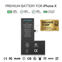 Baterai Li-ion Polymer Kapasitas Tinggi untuk X/XS/XR/XSMAX/TI-OEM Suku Cadang Pengganti Berkualitas Proteksi IC Ganda 0 Siklus Stok Tersedia