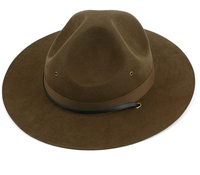 NL161 Chapeau de Sergent en Laine Unisexe pour Adulte, Casquette de Scout avec Cordon Coupe-Vent