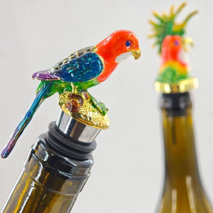 Bouchon de bouteille en émail en forme de <span class=keywords><strong>toucan</strong></span>, décanteur à vin en forme de perroquet, bouchon de vin en forme de mouette, bouchon de fraîcheur en forme de pie et d'hirondelle - Product Image 3