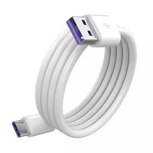 Cable USB tipo C de 1m y 2m para teléfono móvil Huwei, cable de carga rápida 5A - Product Image 1